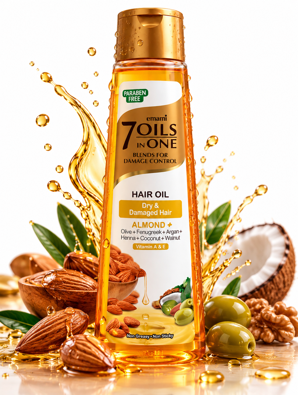 EMAMI 7 OILS IN ONE HAIR OIL - ALMOND